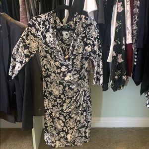 Women’s blue and white floral dress